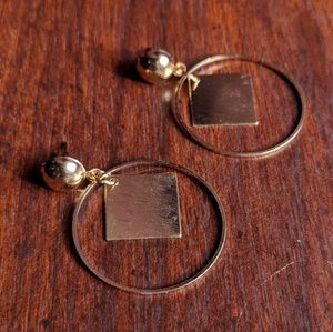 Gold Geometric Hoop Earrings